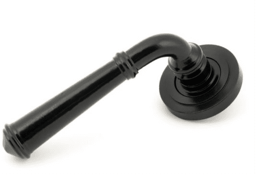 Black Regency Lever on Rose Set (Art Deco)