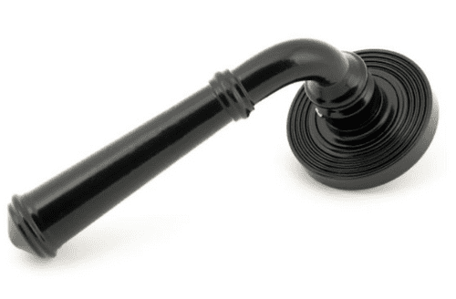 Black Regency Lever on Rose Set (Beehive)