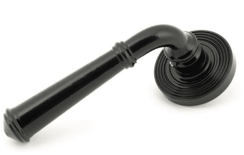Black Regency Lever on Rose Set (Beehive) - Unsprung