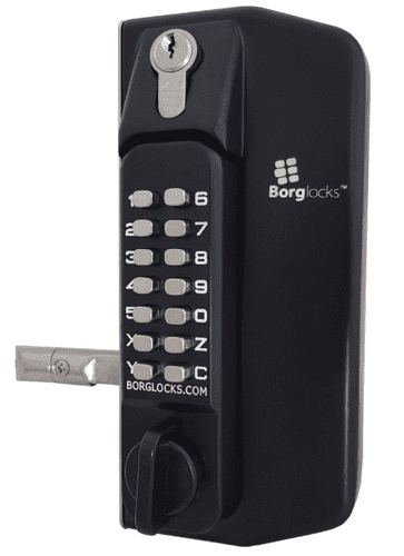 BORG LOCKS BL3100 ECP Knob Operated Marine Grade Metal Gate Single Digital Lock