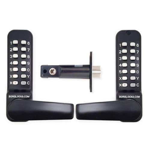 BORG LOCKS BL4441 MG Pro ECP Easicode Pro Marine Grade Double Sided Black Codelock