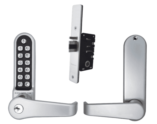 BORG LOCKS BL5702 AR ECP Lever Keypad c/w Key Override And 28mm Backset Ali Latch
