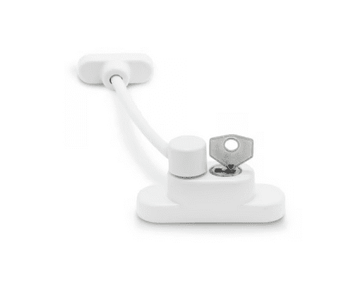 British Standard Locking Cable Window Restrictor - White