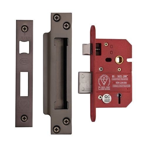 CE York CE York British Standard 5 Lever Sashlock 2 1/2" - Matt Bronze
