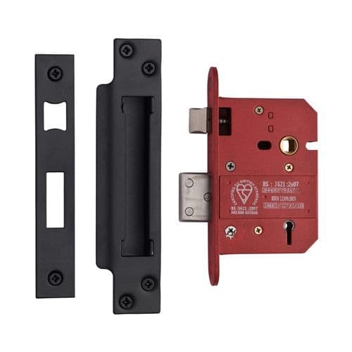 CE York CE York British Standard 5 Lever Sashlock 3" - Matt Black