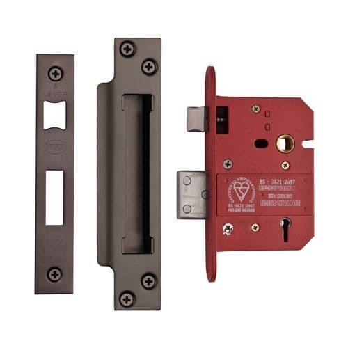 CE York CE York British Standard 5 Lever Sashlock 3" - Matt Bronze