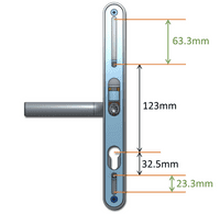 CHAMELEON Pro 59-96mm Centres Adaptable Handle