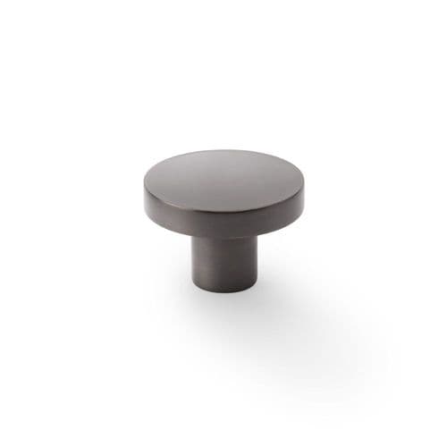 CLEARANCE Alexander and Wilks Hanover Plain Cupboard Knob - Dark Bronze - Knob 38mm