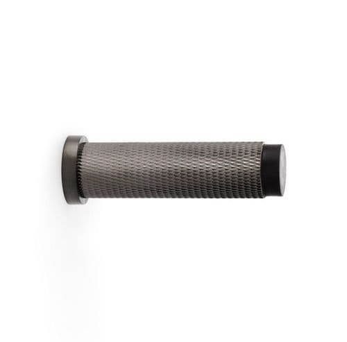 CLEARANCE SALE Alexander and Wilks - Brunel Knurled Door Stop - Dark Bronze - AW600-75-SBPVD
