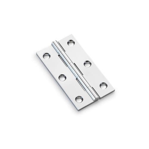 CLEARANCE SALE Alexander and Wilks - Heavy Pattern Solid Brass Cabinet Butt Hinge - Polished Chrome