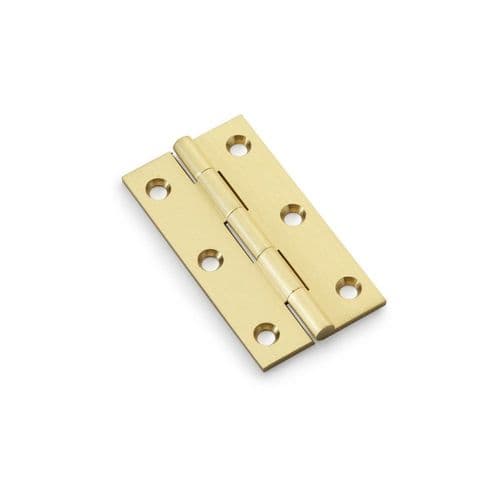 CLEARANCE SALE Alexander and Wilks - Heavy Pattern Solid Brass Cabinet Butt Hinge - Satin Brass