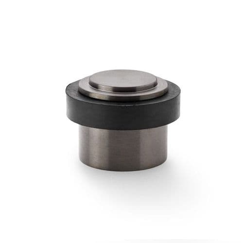 CLEARANCE SALE Alexander and Wilks - Plain Floor Mounted Door Stop - Dark Bronze PVD
