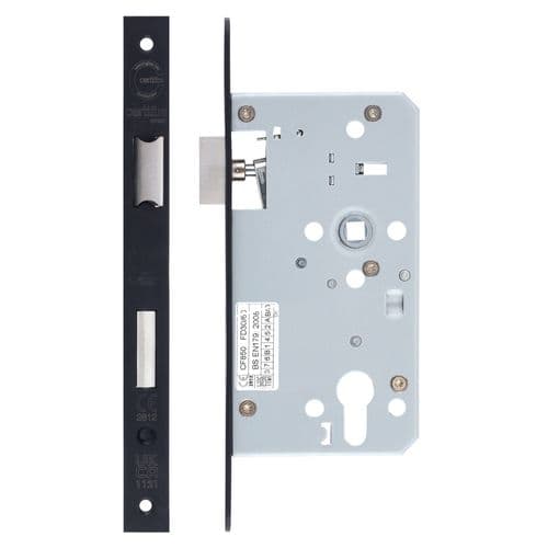 DIN Euro Escape Sashlock - ZDL7260ESC-S-PCB - Powder Coat Black