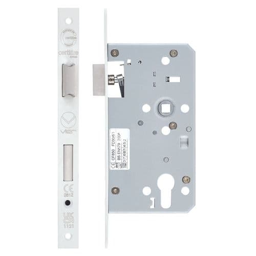 DIN Euro Escape Sashlock - ZDL7260ESC-S-PCW - Powder Coat White