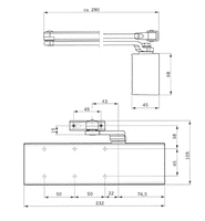 DORMAKABA TS72V Size 2-4 Overhead Door Closer