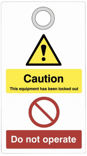 Double Sided Lockout Tagout Tags `Caution - Do Not Operate`