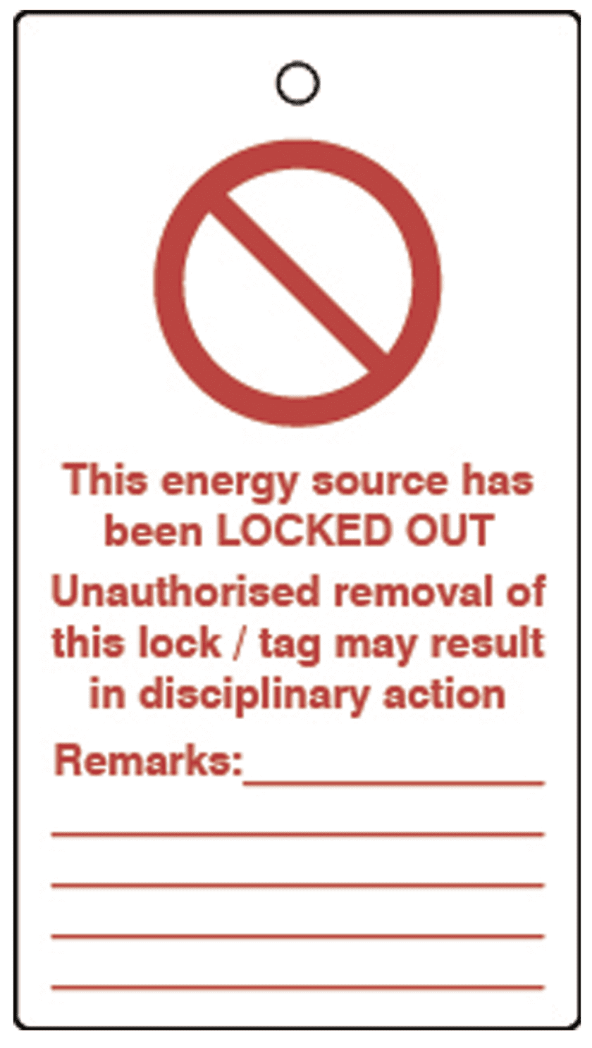 Double Sided Lockout Tagout Tags Do Not Operate