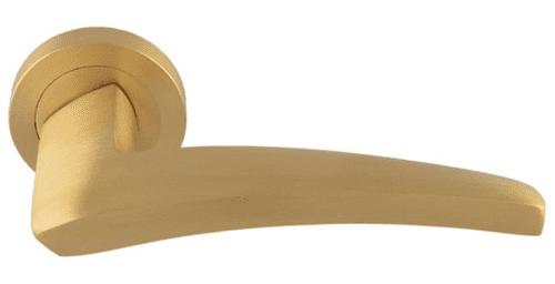 Dune Lever On Round Rose - DU5SB - Satin Brass