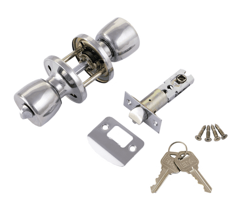 ERA 166-62 Entrance Knobset - Chrome Plate