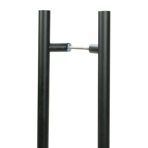 From The Anvil - 50799 - 1.8m Matt Black - Back to Back- Offset Pull T Bar Handle (1600mm Centres)