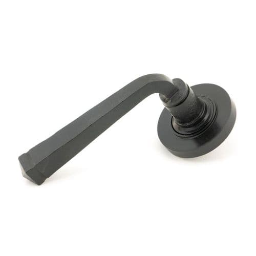 From the Anvil Avon Round Door Handle on Plain Rose - Pair - External Beeswax - 45627