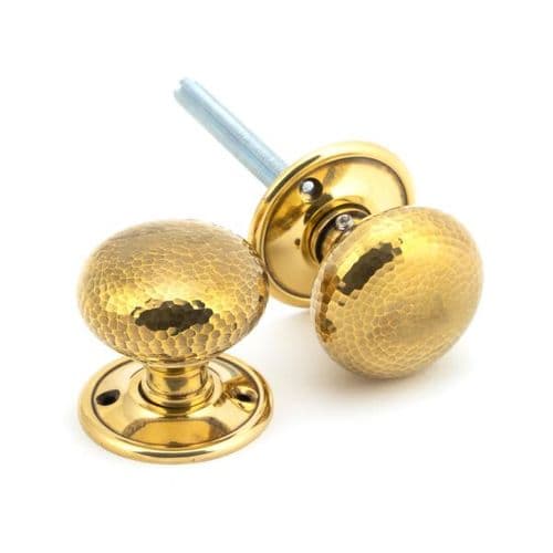 From The Anvil Hammered Mushroom Mortice/Rim Door Knob - Pair - 46031