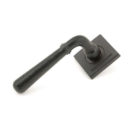 From the Anvil Hammered Newbury Door Handle on Square Rose - Pair - 46084