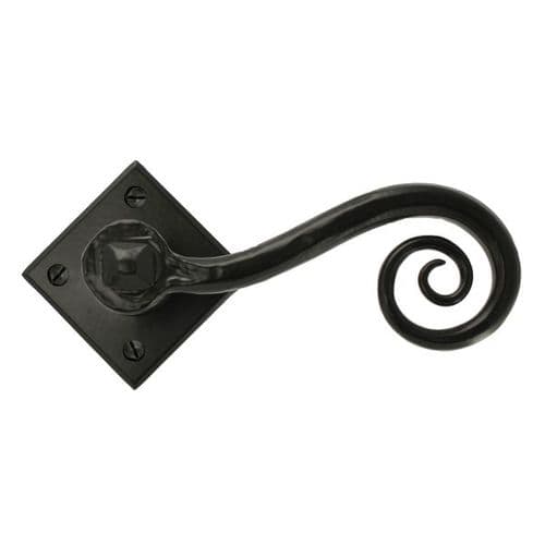 From The Anvil Monkeytail Door Handle on Rose - Pair - 33235