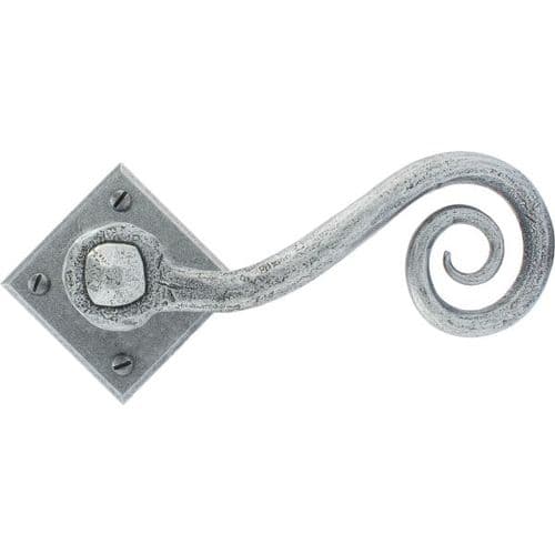 From The Anvil Monkeytail Door Handle on Rose - Pair - 33612