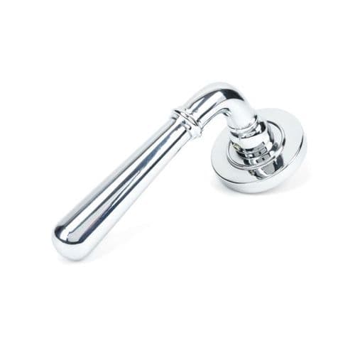 From the Anvil Newbury Door Handle on Plain Rose - Pair - 46053