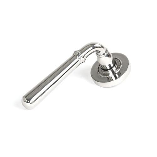 From the Anvil Newbury Door Handle on Plain Rose - Pair - 46057