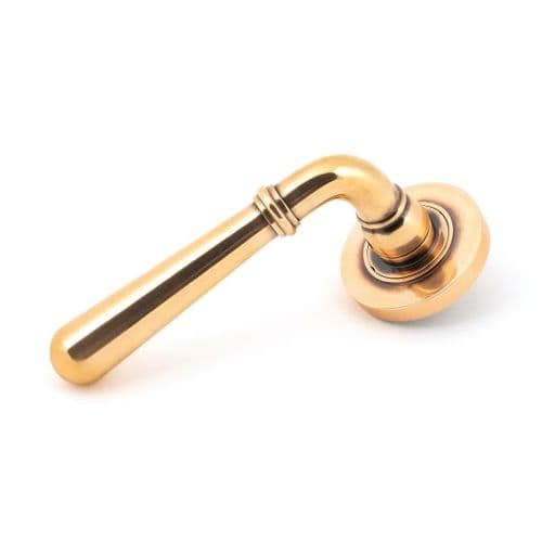 From the Anvil Newbury Door Handle on Plain Rose - Pair - 46065