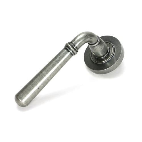 From the Anvil Newbury Door Handle on Plain Rose - Pair - 46463