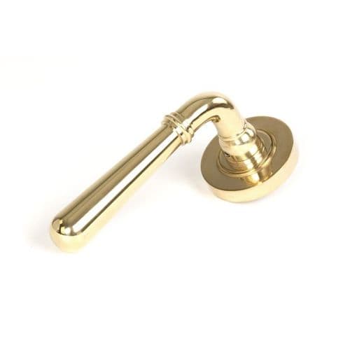 From the Anvil Newbury Door Handle on Plain Rose - Pair - 50618