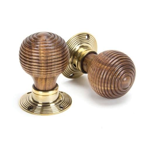 From The Anvil Rosewood Beehive Mortice/Rim Door Knob - Pair - 83573