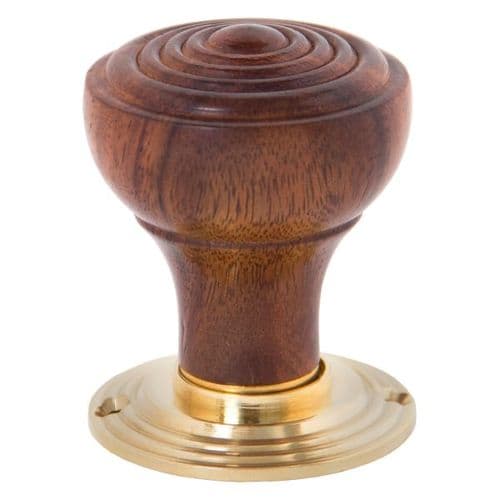 From The Anvil - Wenlock Ringed Mortice/Rim Door Knob - Rosewood - Pair - 83562