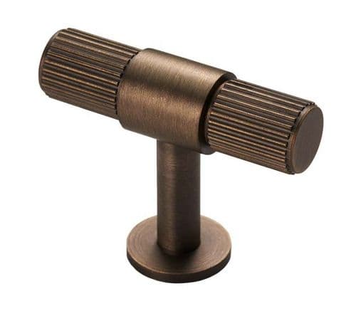 FTD711AB Carlisle Brass Line T-Bar Knob Cabinet Pull - Antique Brass
