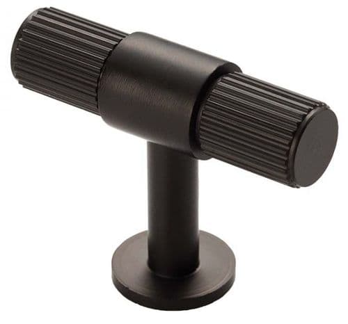 FTD711MB Carlisle Brass Line T-Bar Knob Cabinet Pull - Matt Black