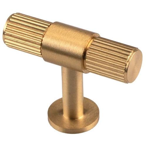 FTD711SB Carlisle Brass Line T-Bar Knob Cabinet Pull - Satin Brass