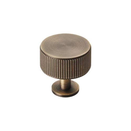 FTD713AB Carlisle Brass Lines Radio Cabinet Knob - Antique Brass