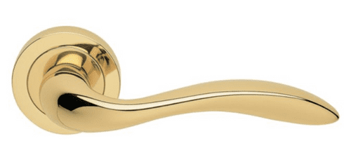 Giava Lever On Round Rose - GI5 - Polished Brass
