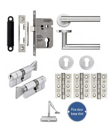 HMO Door Thumbturn Lock Kit - Option 5 - For 35mm Fire Doors