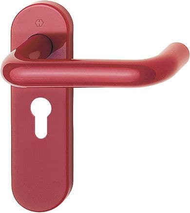 Hoppe AR600 Paris Nylon - Lever Euro Handle - 8566458 - RAL3003 Ruby Red