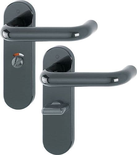 Hoppe AR600 Paris Nylon - Privacy Bathroom Handle - 11569682 - F7016 Anthracite Grey
