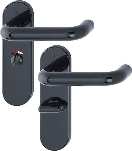 Hoppe AR600 Paris Nylon - Privacy Bathroom Handle - 8566675 - F9017 Black