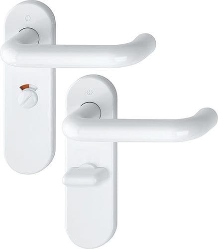 Hoppe AR600 Paris Nylon - Privacy Bathroom Handle - 8566682 - F9016 Diamond White