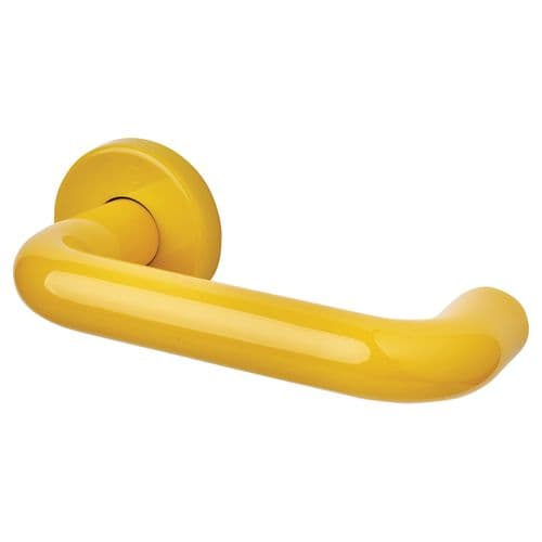 Hoppe AR600 RAL F1004 Lever On Rose Nylon Handle - Golden Yellow - Pair