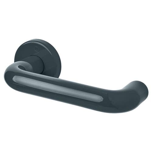 Hoppe AR600 RAL F7016 Lever On Rose Nylon Handle - Anthracite Grey - Pair