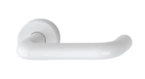 Hoppe AR600 RAL F9016 Lever On Rose Nylon Handle -Diamond White - Pair