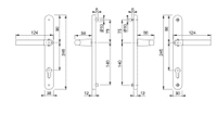 HOPPE Birmingham 92mm UPVC Lever Door Furniture 215mm Screw Centers 1117/3810N